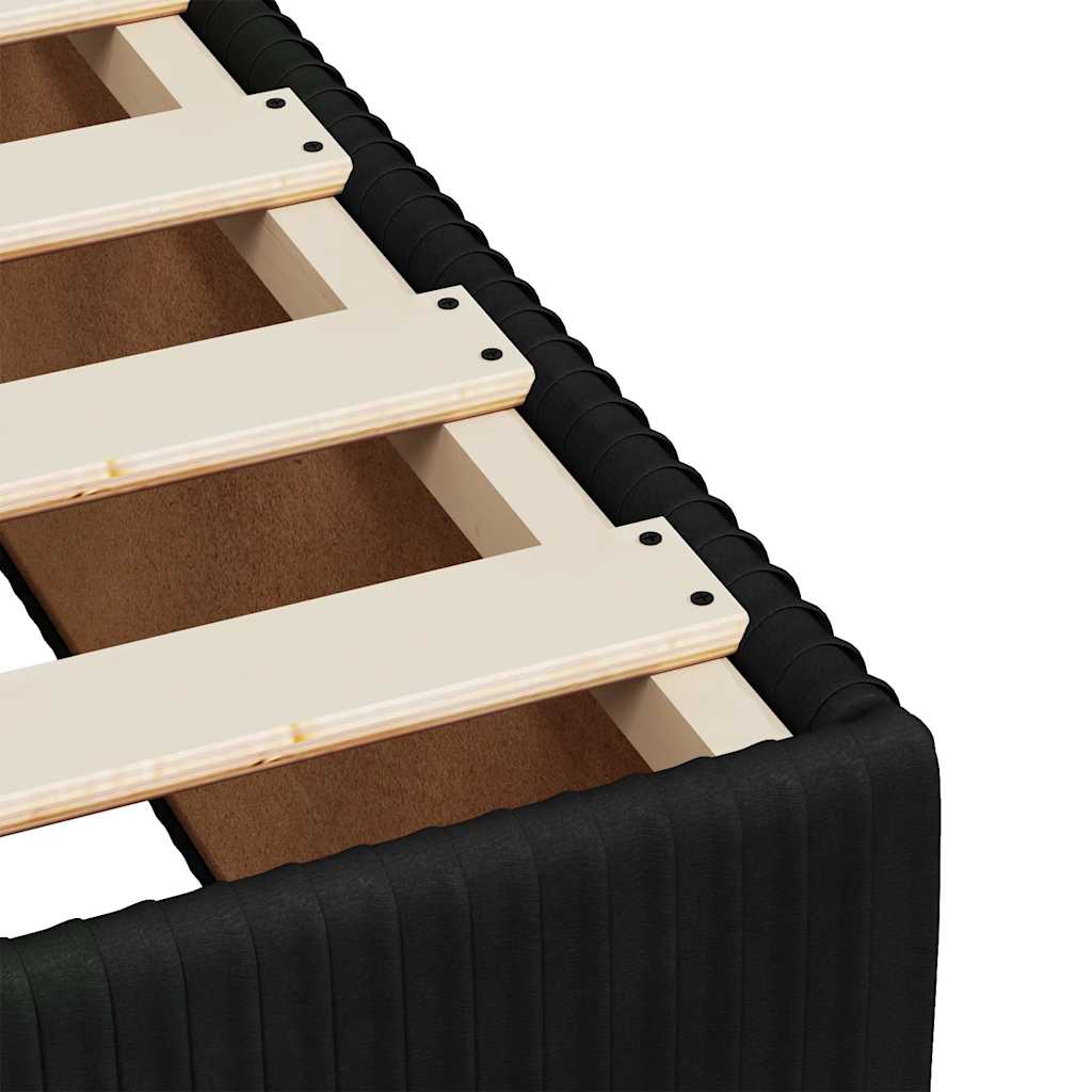 vidaXL Κρεβάτι Boxspring με Στρώμα Μαύρο 90x190 εκ. Βελούδινο