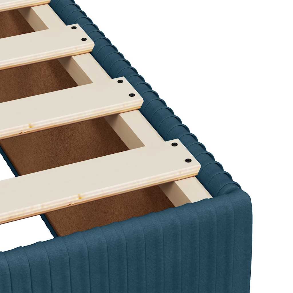vidaXL Κρεβάτι Boxspring με Στρώμα Μπλε 100x200 εκ. Βελούδινο