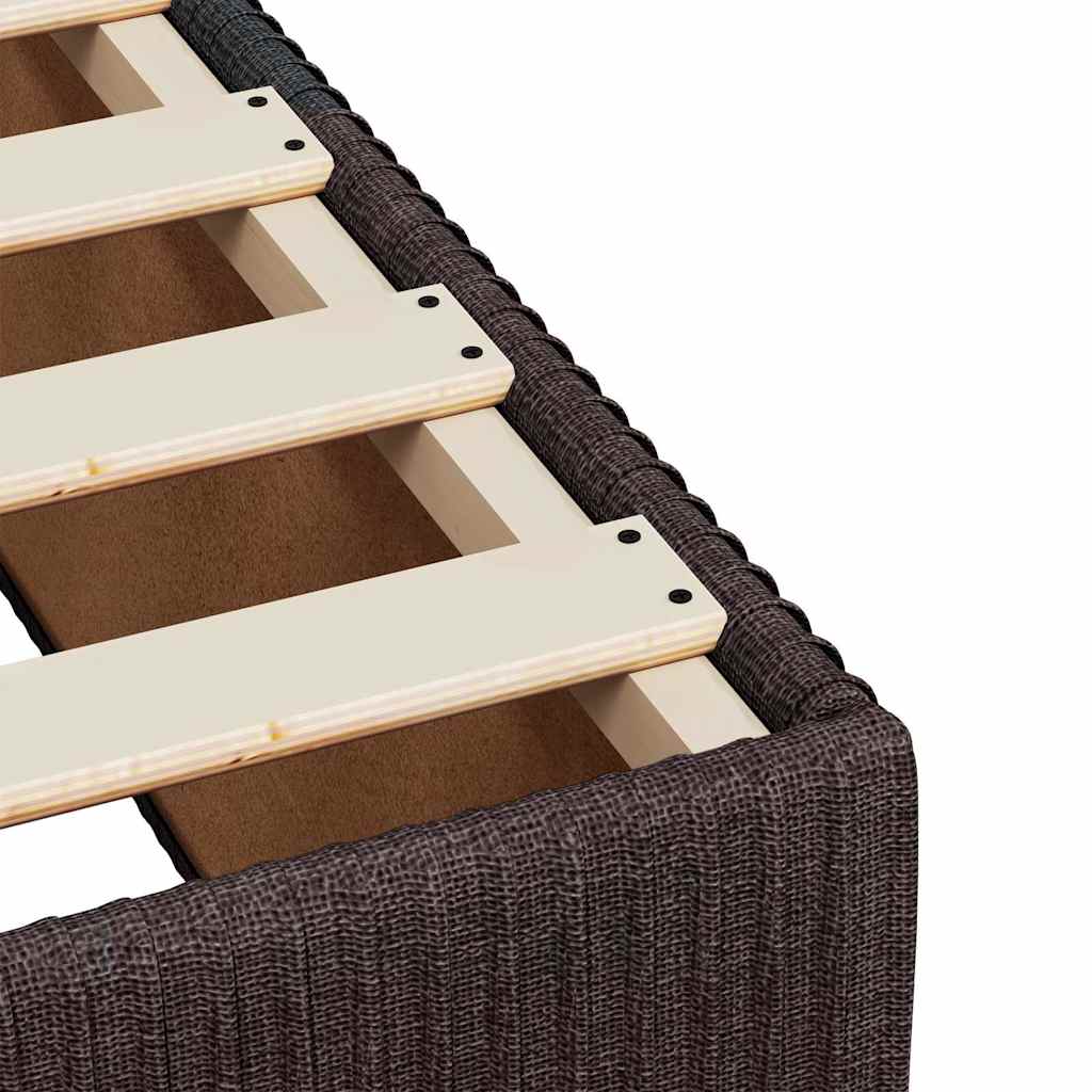 vidaXL Κρεβάτι Boxspring με Στρώμα Σκούρο Καφέ 80x200 εκ. Υφασμάτινο