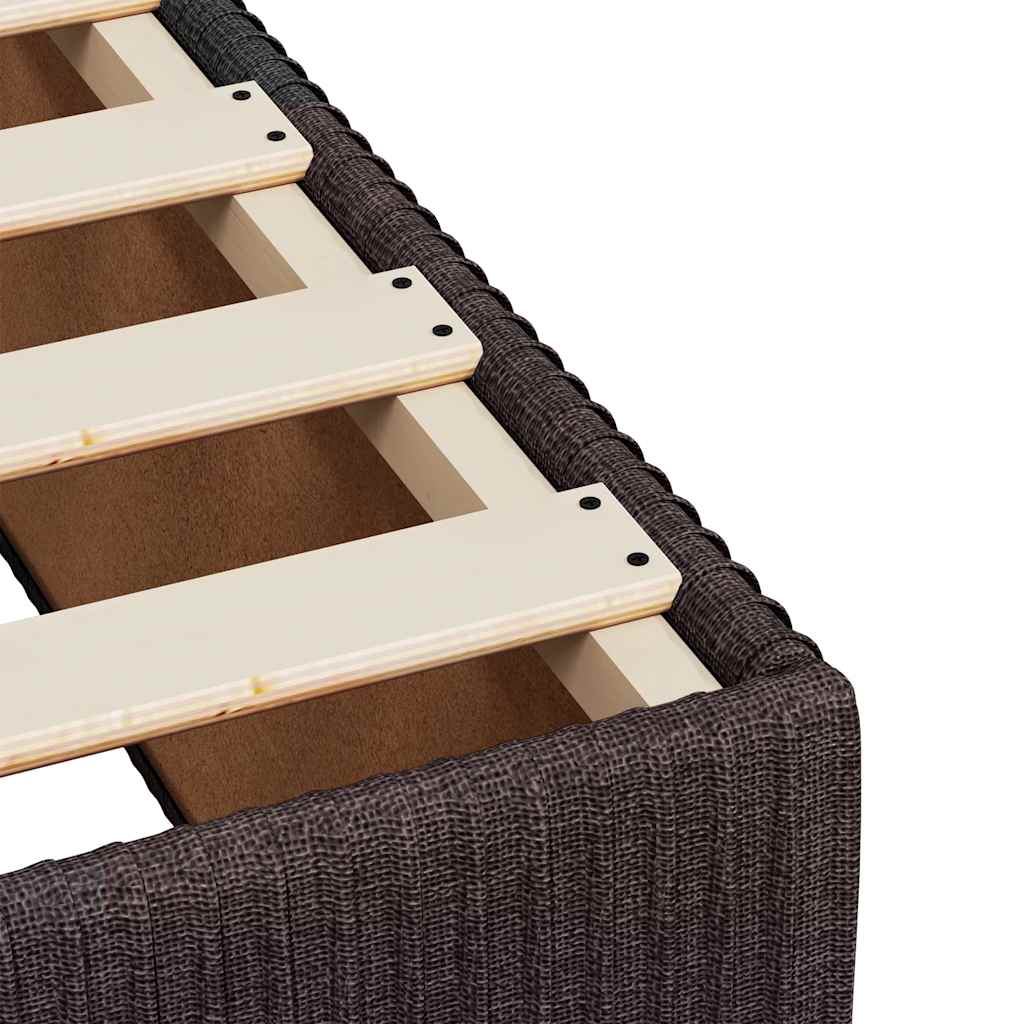 vidaXL Κρεβάτι Boxspring με Στρώμα Σκούρο Καφέ 100x200 εκ. Υφασμάτινο