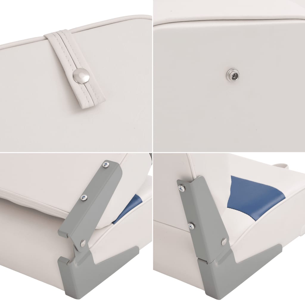 vidaXL Κάθισμα Σκάφους Σετ 2 τεμ. με Ψηλή Πλάτη Αναδιπλούμενο
