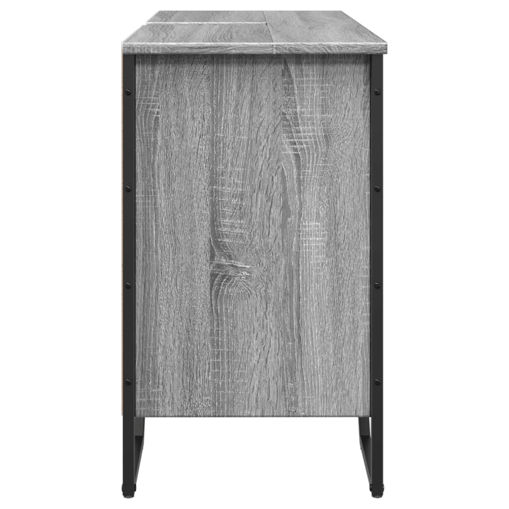 vidaXL Ντουλάπι Νιπτήρα Μπάνιου Γκρι Sonoma 91x35x60 εκ. Επεξ. Ξύλο