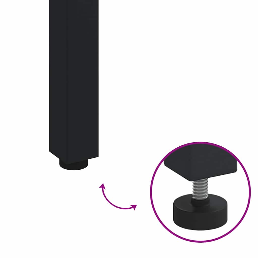 vidaXL Σέτ φαγητού για κήπο 7 pcs Μαύρο Στερεό Ξύλο Ακακίας