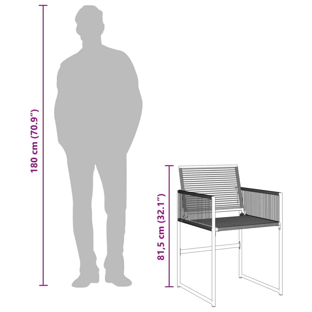 vidaXL Σετ Τραπεζαρίας Κήπου 13 Τεμαχίων Μαύρο Συνθετικό Ρατάν