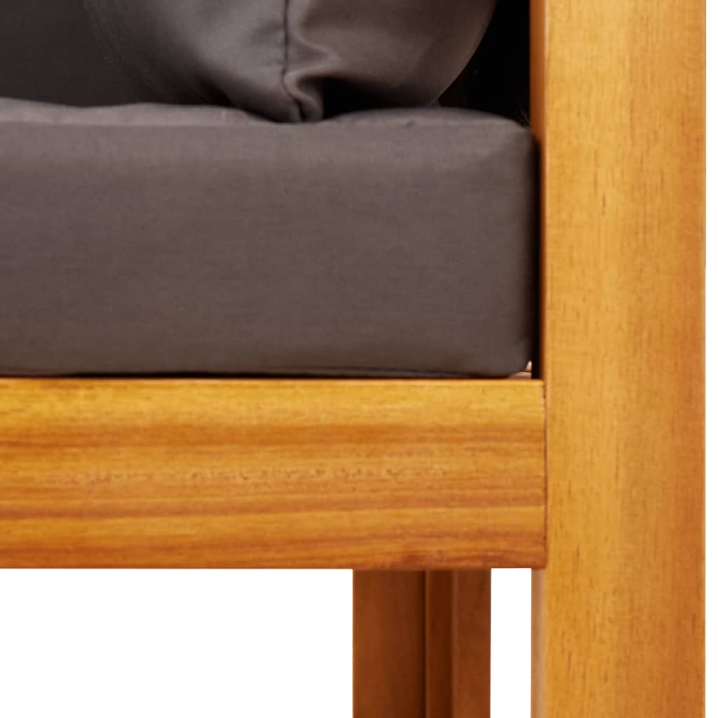 vidaXL Σετ Καναπέδων Κήπου 8 Τεμαχίων με Μαξιλάρια από Ξύλο Ακακίας και Σχοινί