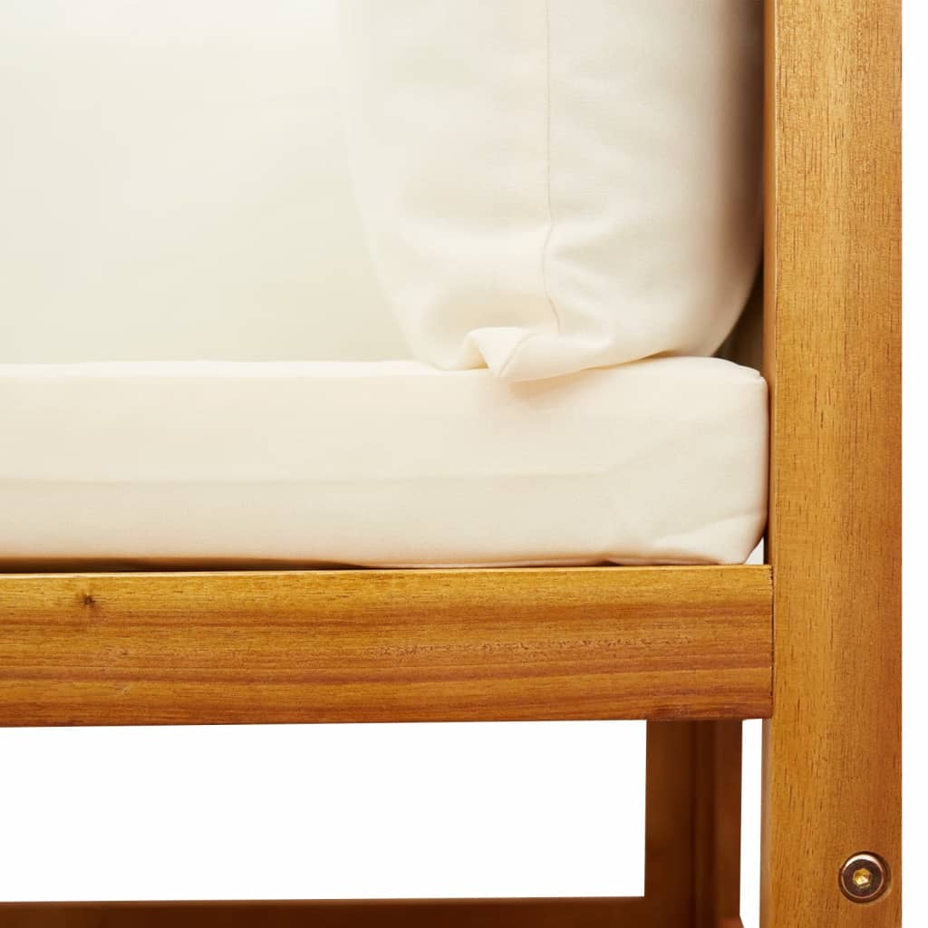 vidaXL Σετ Καναπέδων Κήπου 5 Τεμαχίων με Μαξιλάρια από Ξύλο Ακακίας και Ρατάν