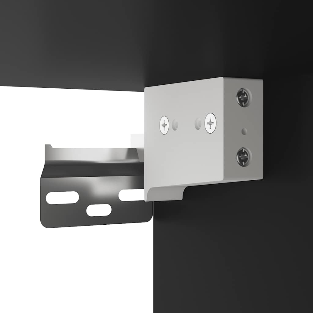 vidaXL Επιτοίχια κομοδίνα 2 τεμάχια Μαύρο 40x31x39,5 cm