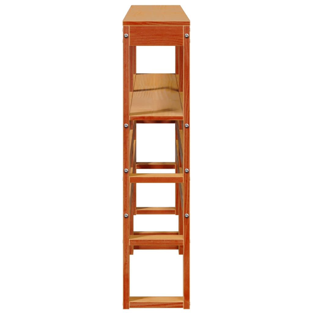vidaXL Κεφαλάρι με Ράφια Καφέ Κεριού 120 εκ. από Μασίφ Ξύλο Πεύκου