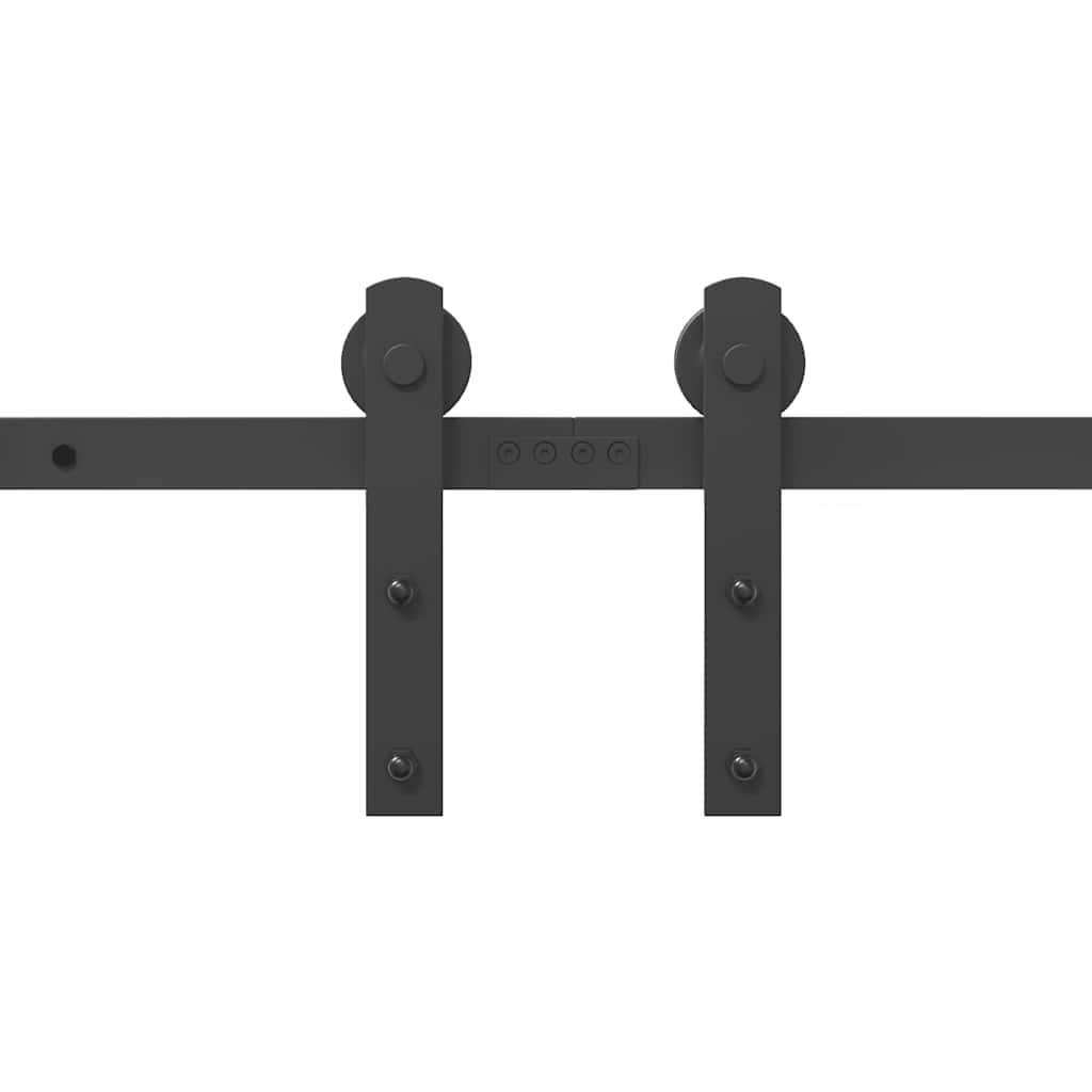 vidaXL Μηχανισμός Συρόμενης Μεσόπορτας Μαύρος 427 εκ. Ατσάλινος