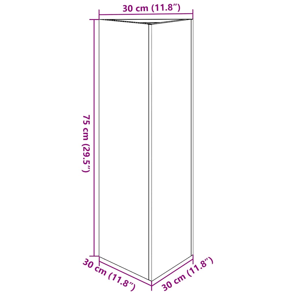 vidaXL Ζαρντινιέρα Κήπου Τρίγωνο 30x26x75 εκ Γαλβ. Ατσάλι