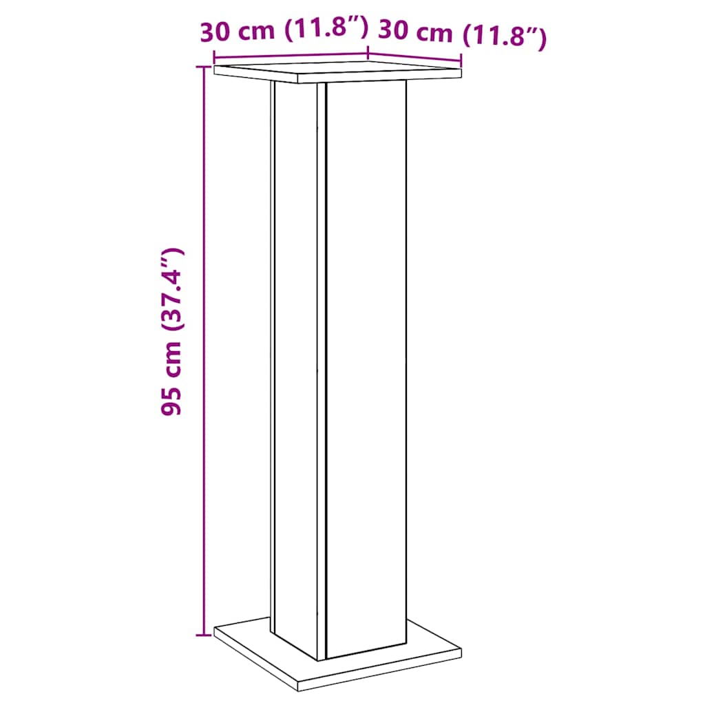 vidaXL Βάσεις Ηχείων 2 τεμ. Αρτισιανή Δρυς 30x30x95 εκ. Επεξ. Ξύλο