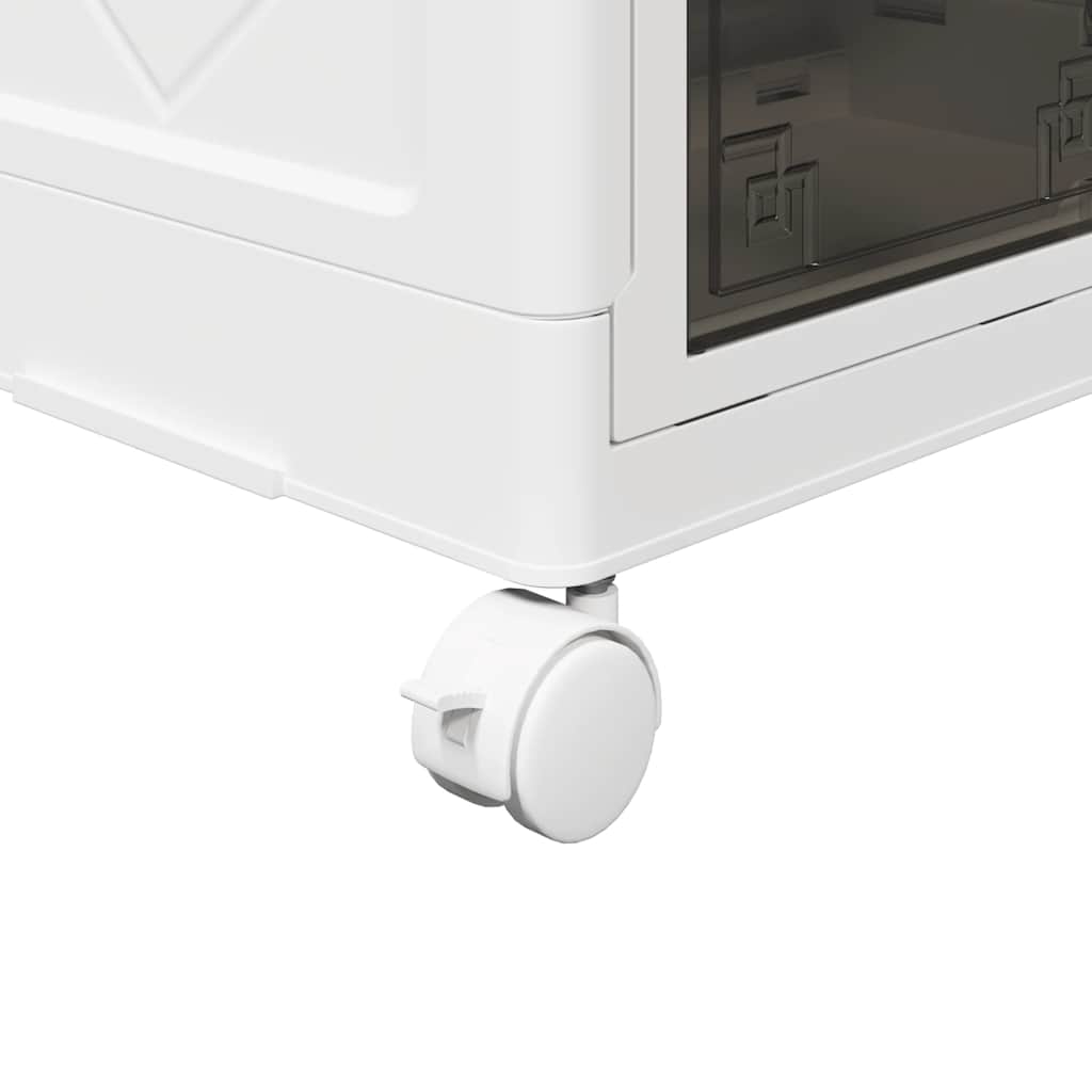 vidaXL Στοιβαζόμενο κουτί αποθήκευσης με τροχούς 28 L 48,5x29,5x33 εκ.