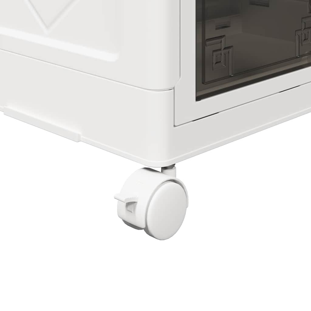 vidaXL Στοιβαζόμενο κουτί αποθήκευσης με τροχούς 3 Επιπ. 28 Λίτρα