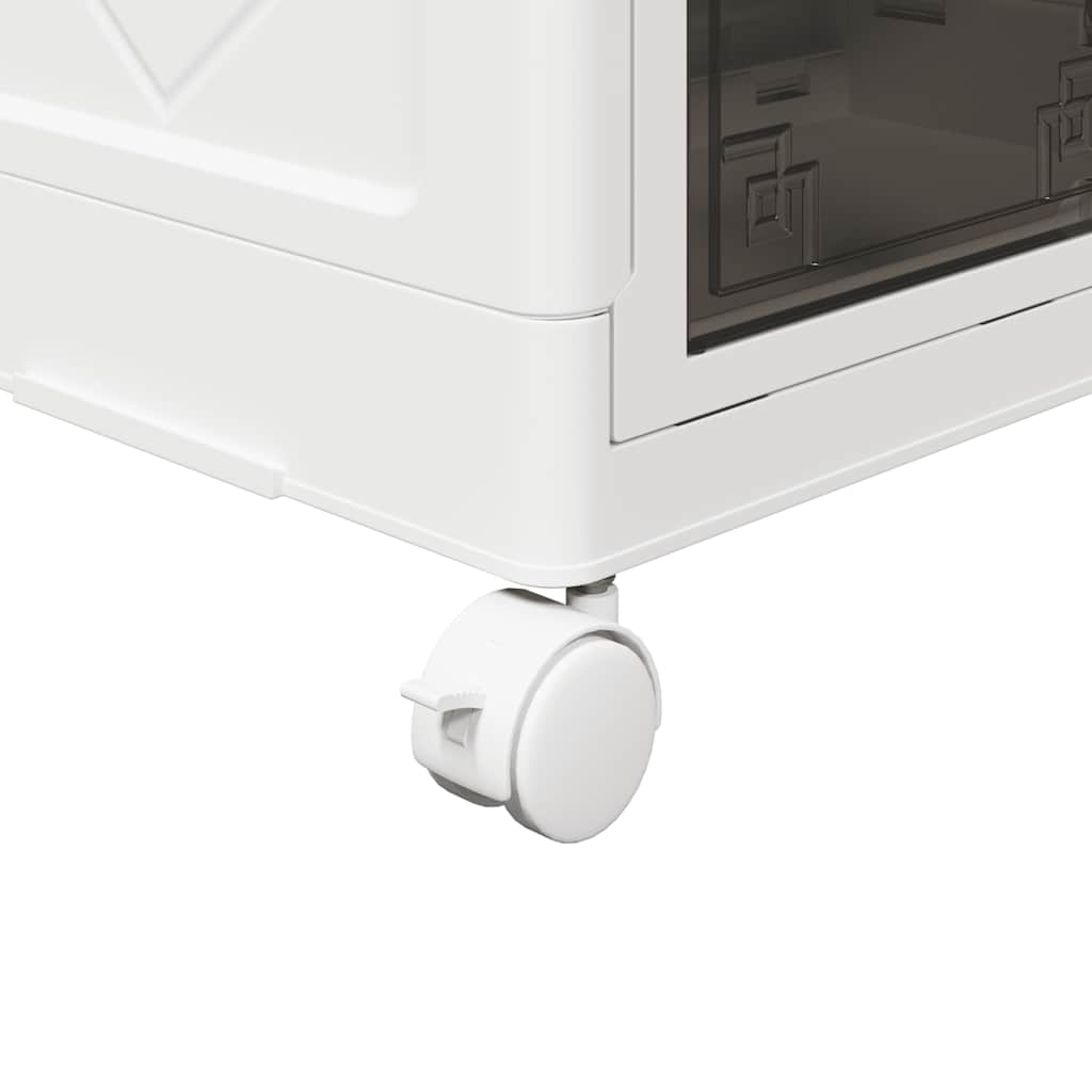 vidaXL Στοιβαζόμενο κουτί αποθήκευσης με τροχούς 4 Επιπ. 28 Λίτρα