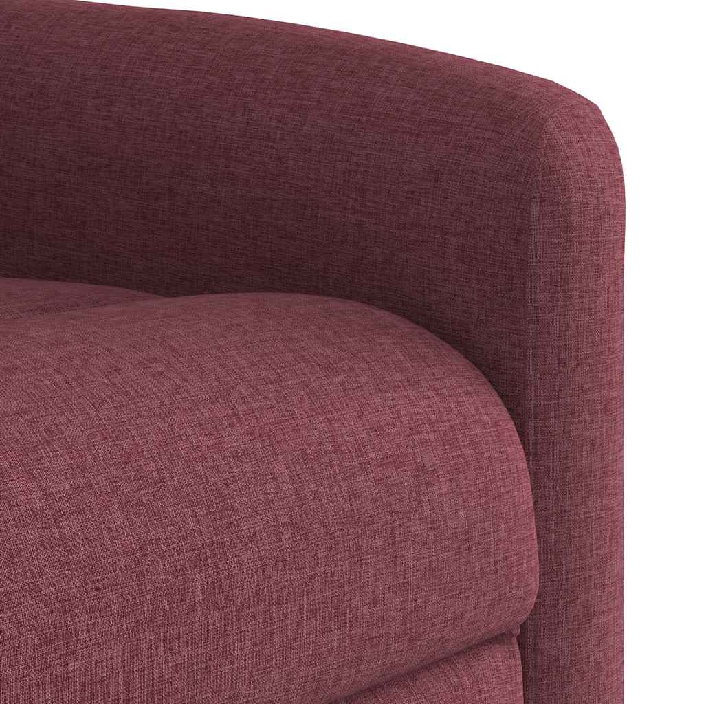 vidaXL Πολυθρόνα Μασάζ Ανακλινόμενη με Ανύψωση Μπορντό Υφασμάτινη