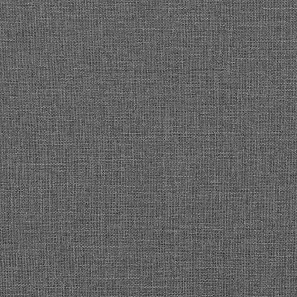 vidaXL Κρεβάτι με ελατήρια με κεφαλάρι Σκούρο Γκρι 100 x 200 cm ύφασμα