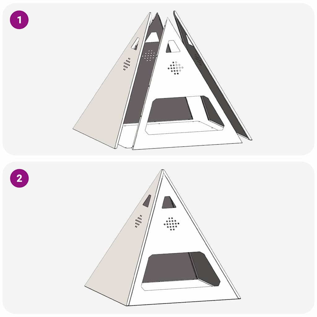 vidaXL Φωτιά Καφέ 50 x 50 x 51 εκ. Ατσάλι σκληρυθέν στον αέρα