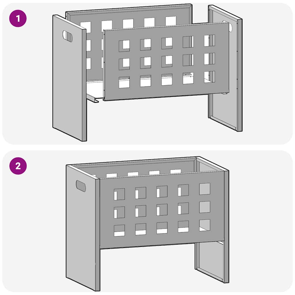 vidaXL Φωτιά Μπολ Μαύρο 50 x 30 x 40 εκ. Ατσάλι