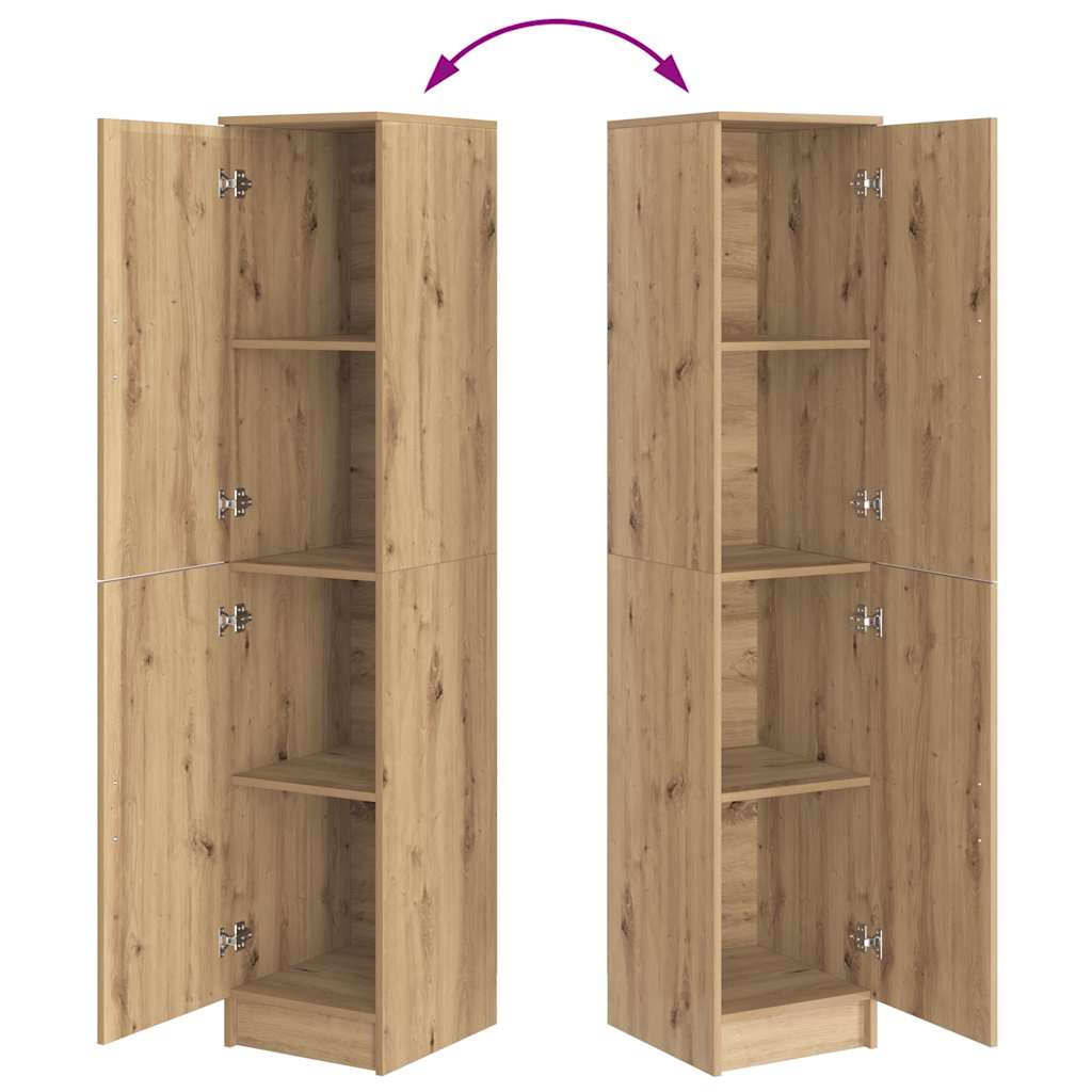 vidaXL Ψηλό Ντουλάπι artisan δρυς 35 x 39 x 168 εκ Επεξεργασμένο ξύλο