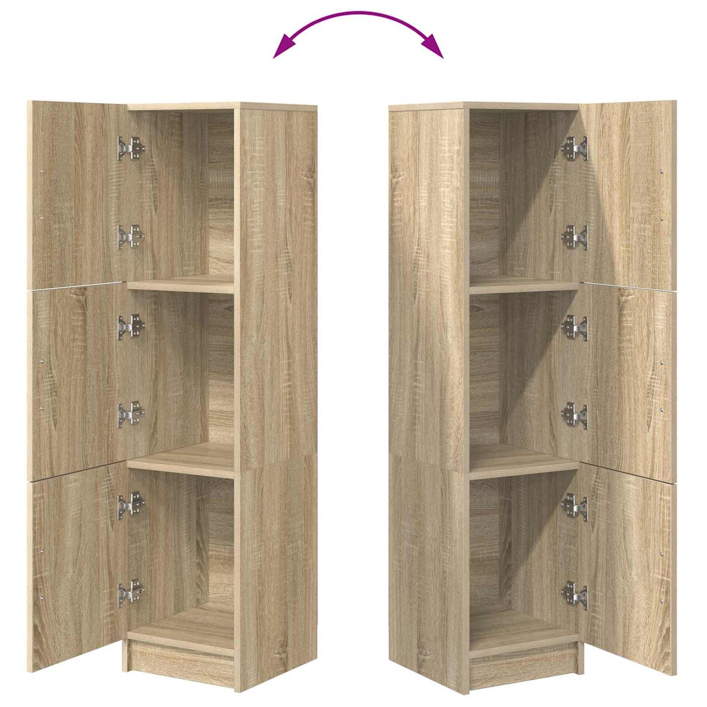 vidaXL Highboard Δρύς Sonoma 31.5 x 32 x 122.5 εκ