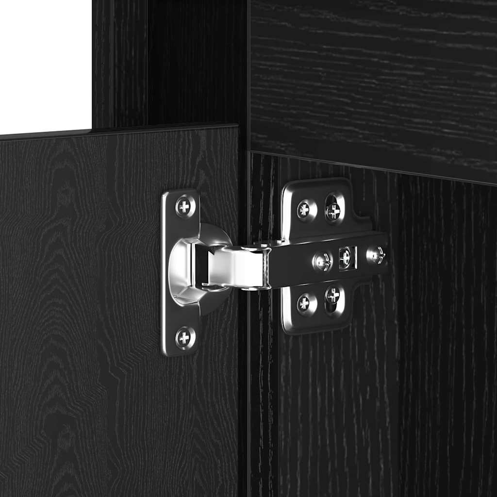 vidaXL Κομοδίνο με Μαύρο 44 x 34.5 x 45 εκ Επεξεργασμένο ξύλο