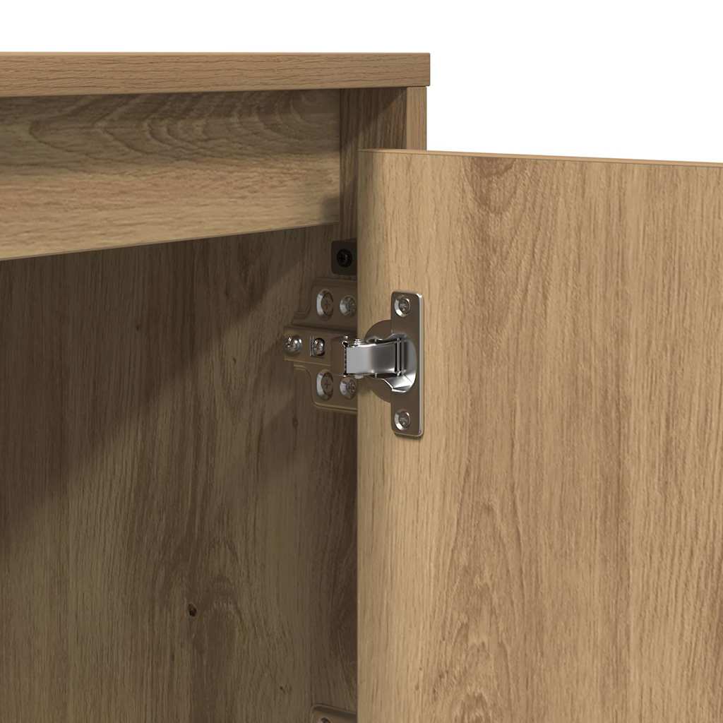 vidaXL Κομοδίνο με artisan δρυς 39 x 34.5 x 50 εκ. Επεξεργασμένο ξύλο