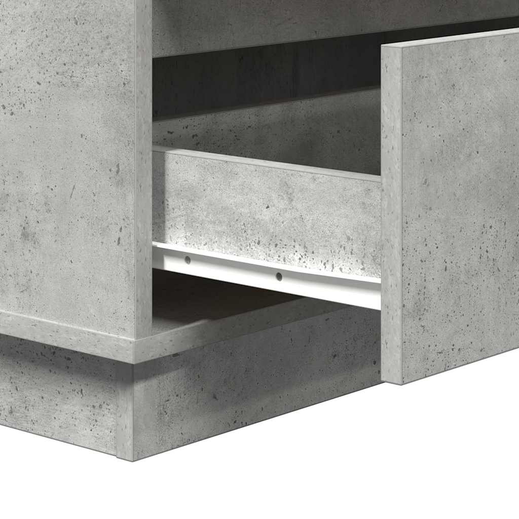 vidaXL Κομοδίνο Σκυρόδεμα Γκρι 71 x 34,5 x 75 εκ. Επεξεργασμένο ξύλο