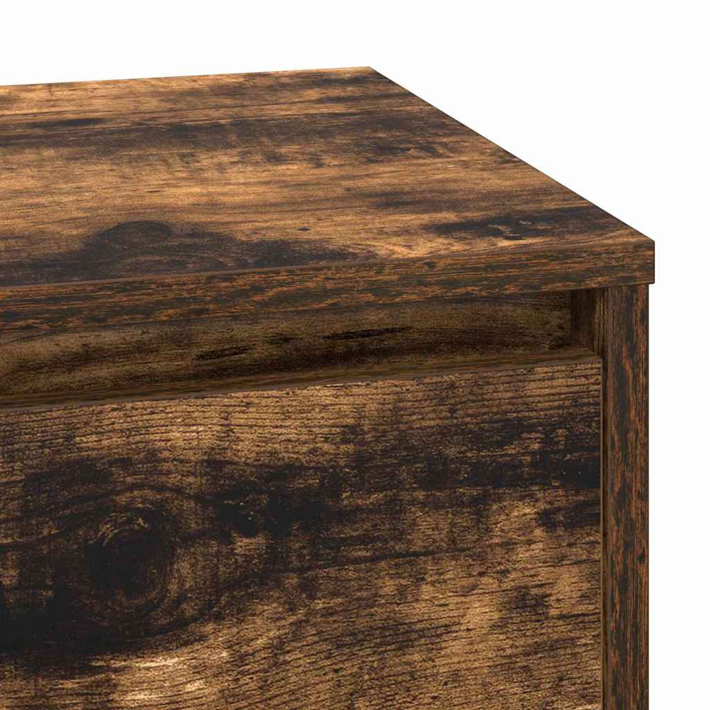 vidaXL Κομοδίνο Καπνιστό Δρύς 71 x 34,5 x 75 εκ. Επεξεργασμένο ξύλο