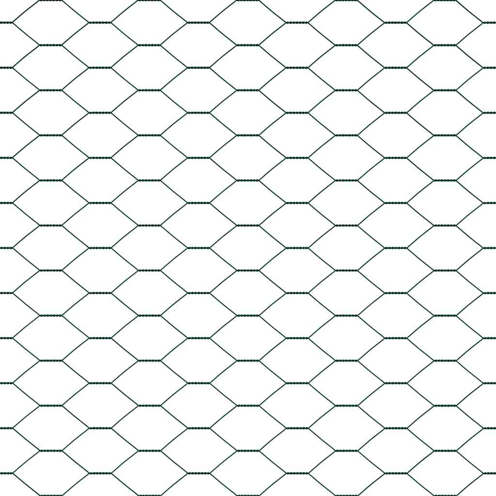 vidaXL Hexagon Fence Πράσινο 0.5x10 μ Χάλυβας