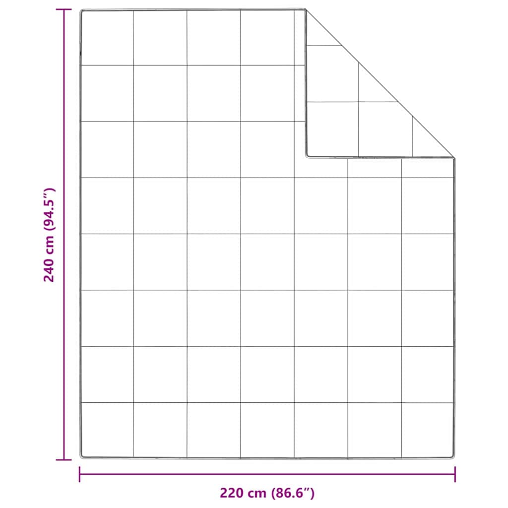 vidaXL Κουβέρτες & Κουβέρτες Λευκό 240 x 220 εκ. Πούπουλο