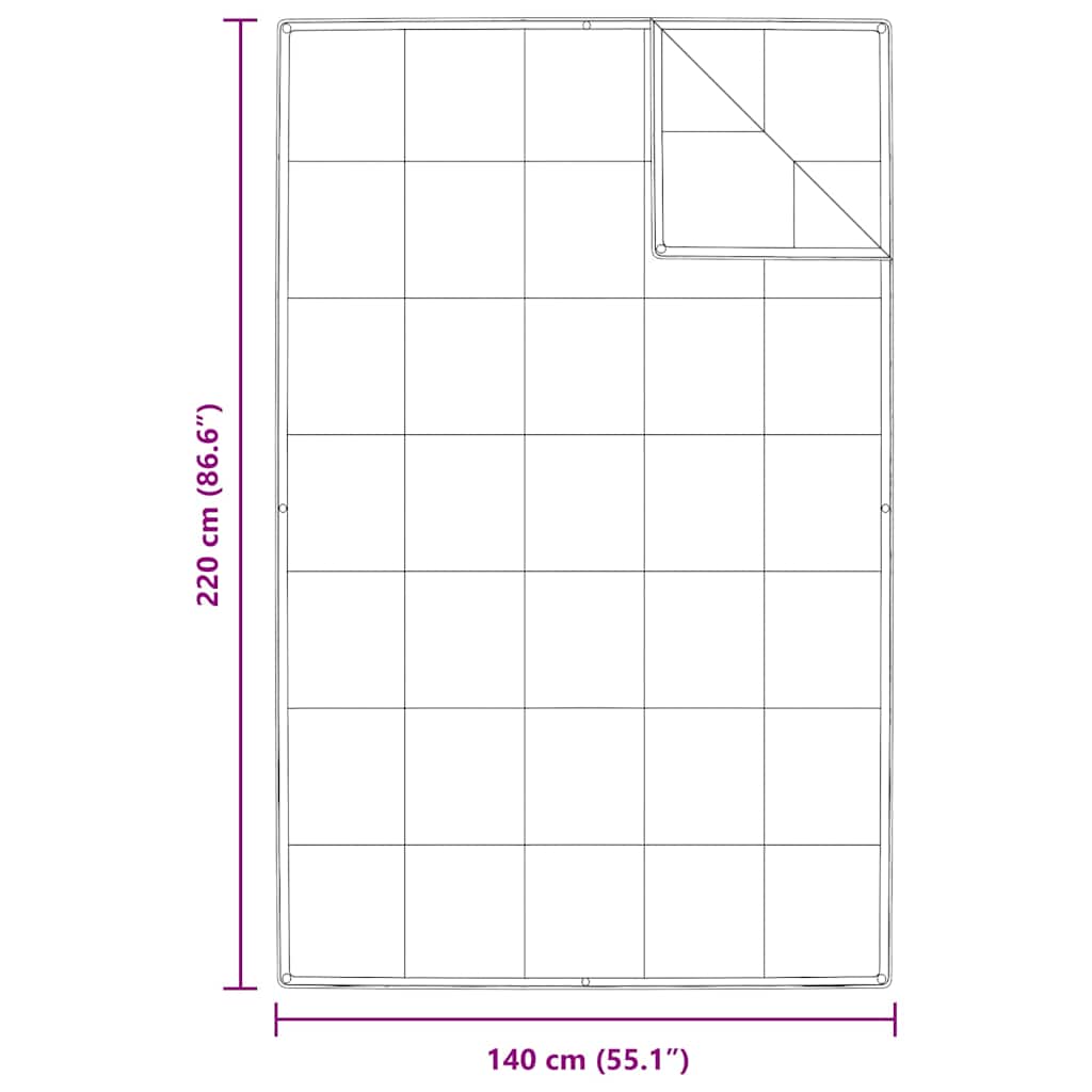 vidaXL Κουβέρτα 2 σε 1 Λευκό 140 x 220 cm Φτερό