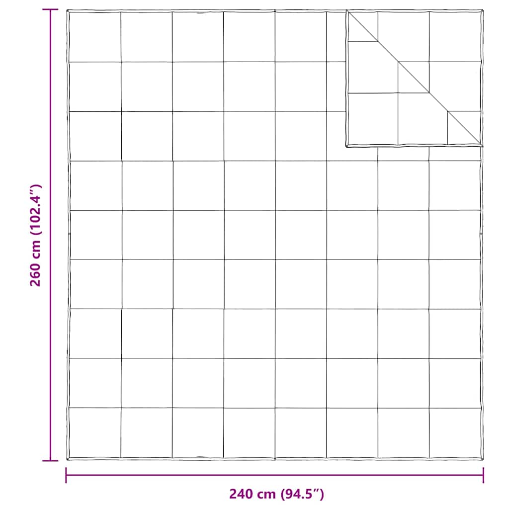 vidaXL Κουβέρτα 2 σε 1 Λευκό 240 x 260 εκ. Φτερό