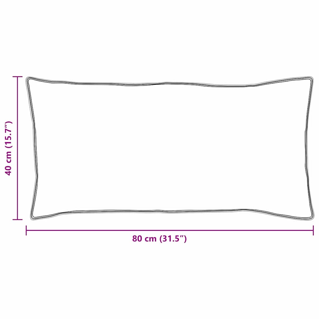 vidaXL Μαξιλάρι με μαξιλάρι Λευκό 40 x 80 cm Φτερό