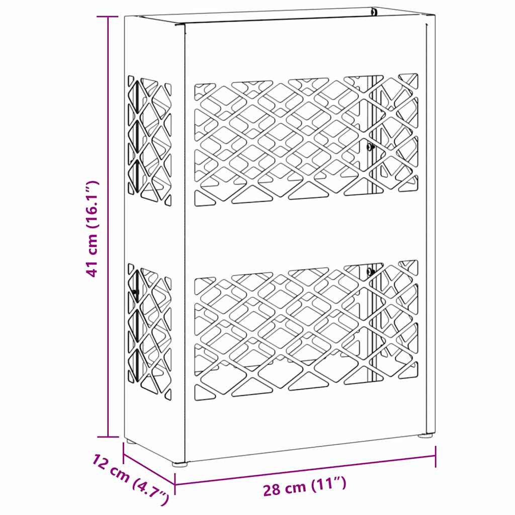 vidaXL Βάση ομπρέλας βροχής Ανθρακί 28 x 12 x 41 εκ Ατσάλι