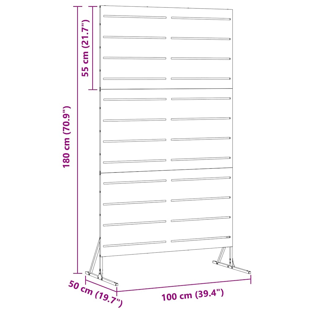 vidaXL Οθόνη Ιδιωτικότητας Γκρι 100 x 50 x 180 εκ.