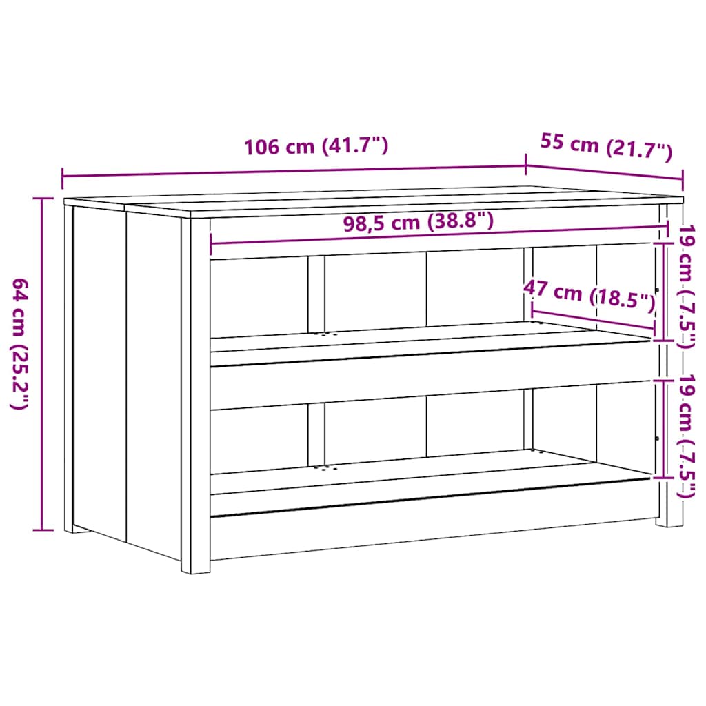 vidaXL Ντουλάπα Κουζίνας με ράφι MEPPEL Λευκό 106 x 55 x 64 cm