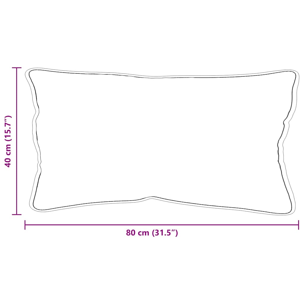 vidaXL Μαξιλάρι 2 τμχ. 81 x 42 x 20 εκ Πολυεστέρας Λευκό