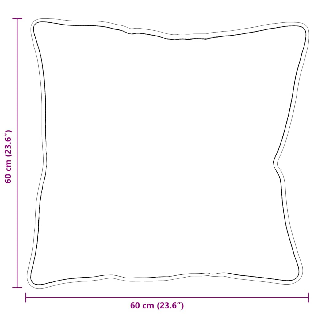 vidaXL Μαξιλάρι 2 τμχ. 60 x 60 x 20 εκ Πολυεστέρας Λευκό
