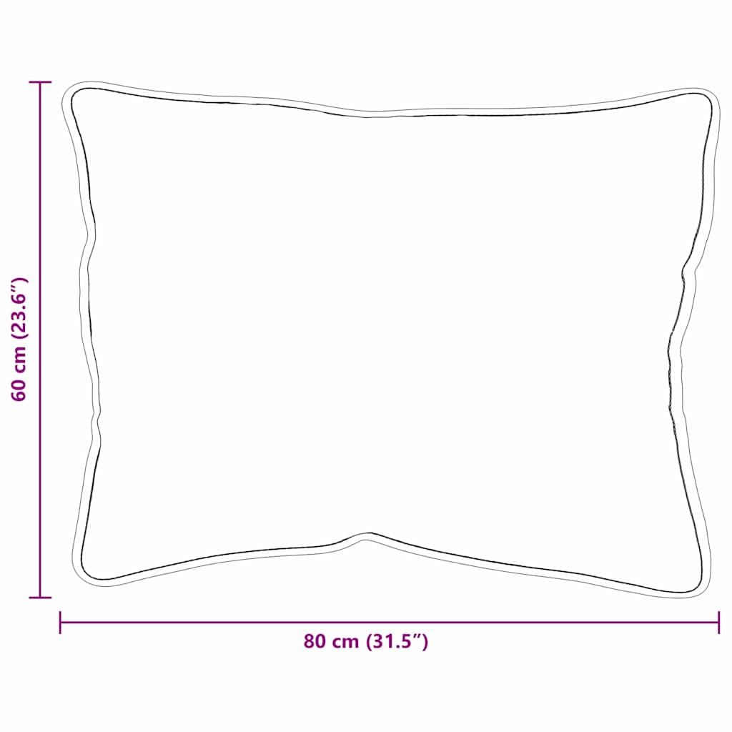 vidaXL Μαξιλάρι 2 τμχ. 79 x 60 x 20 εκ Πολυεστέρας Λευκό