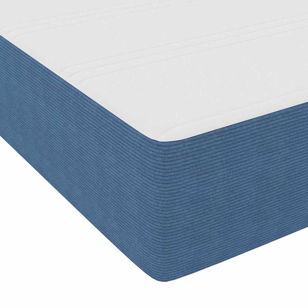 vidaXL Κρεβάτι με ελατήρια Μπλε και άσπρο 140 x 200 cm