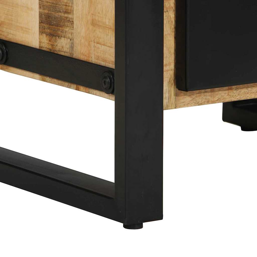 vidaXL Σετ Επίπλων Μπάνιου με ράφι 2 pcs Καφέ Στέρεο τραχύ ξύλο μάνγκο