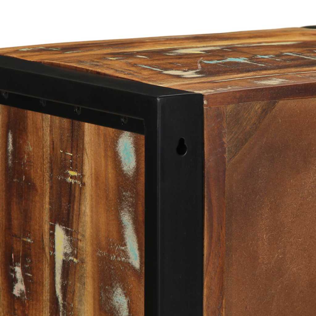 vidaXL Κομοδίνο Πολύχρωμο 40x35x40 cm Στερεό ξύλο αναγεννημένο