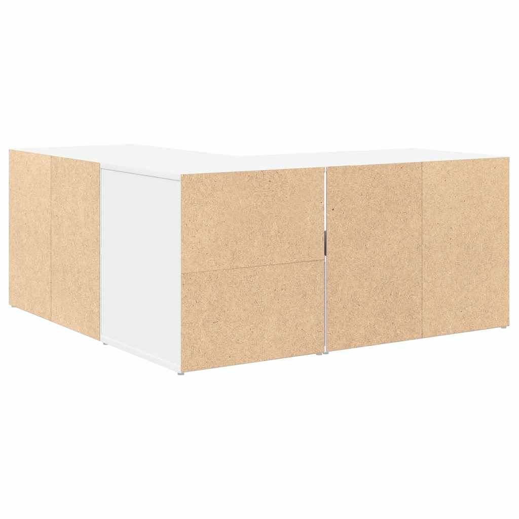 vidaXL Ντουλάπι Γωνιακό Λευκό 160x40x45 εκ. από Επεξ. Ξύλο