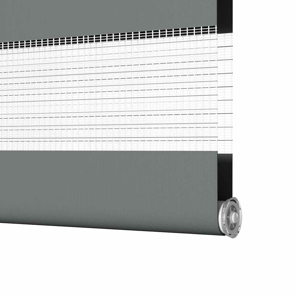 vidaXL Ζέβρα τυφλή Σκούρο Γκρι Πλάτος υφάσματος 50,9 εκ. Πολυεστέρας