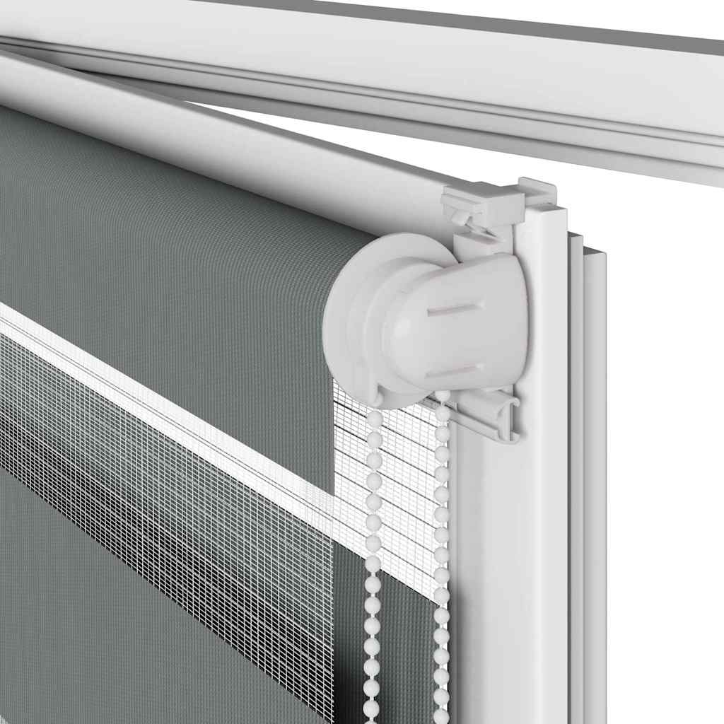 vidaXL Στόρι Ζέβρα Σκούρο Γκρι 145x230 εκ. Πλάτος Υφάσματος 140,9 εκ. Πολυεστέρας