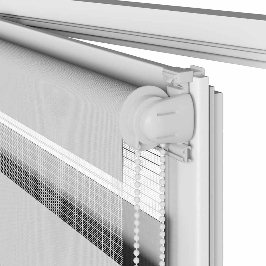 vidaXL Στόρι Ζέβρα Ανοιχτό Γκρι 155 x 230 εκ. Πλάτος Υφάσματος 150,9 εκ. Πολυεστέρας
