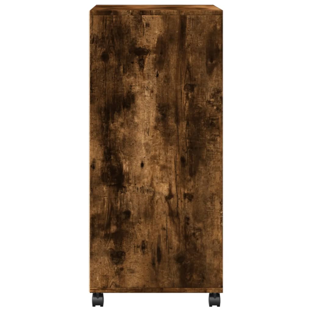 vidaXL Ντουλάπι Με Ροδάκια Καπνιστή Δρυς 55x40x91 εκ. Επεξ. Ξύλο