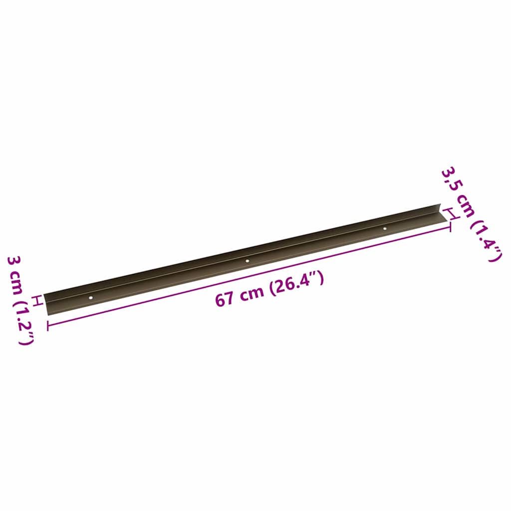 vidaXL Προστατευτικά ακμών σκάλας 30 pcs Καφέ 67 x 3.5 x 3 εκ.
