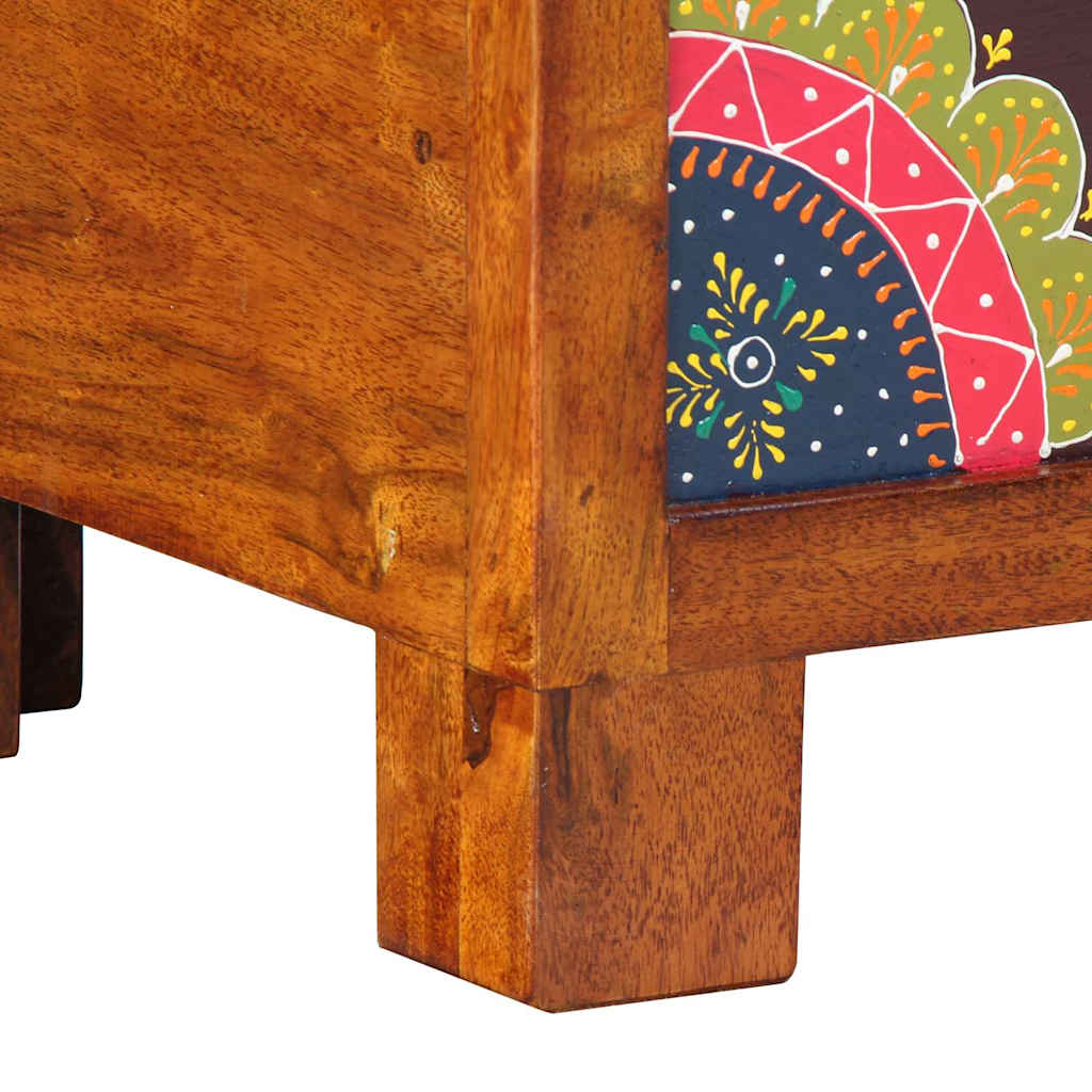 vidaXL Κουτί αποθήκευσης Πολύχρωμο 50 x 30 x 40 εκ. Μασίφ ξύλο ακακίας