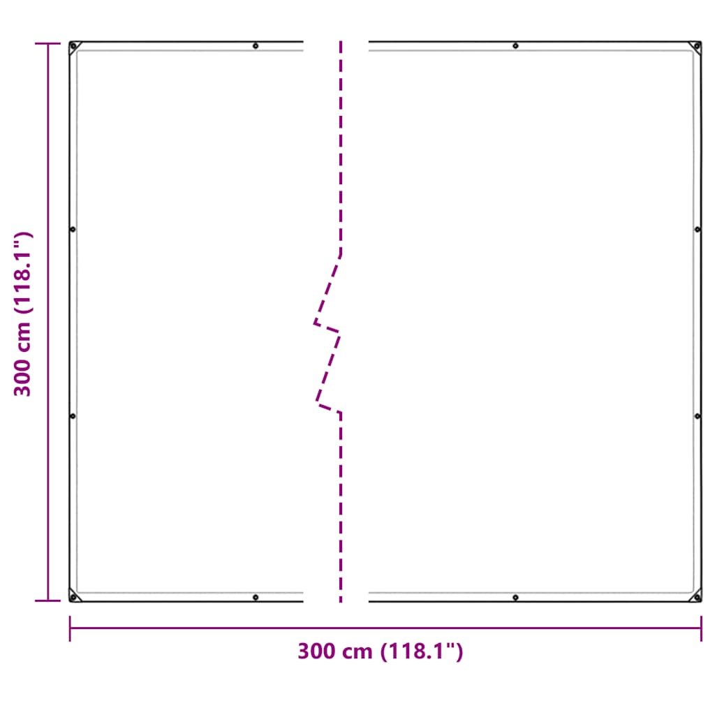 vidaXL Διαφανής Μουσαμάς με Οπές 3x3 μ. από PVC